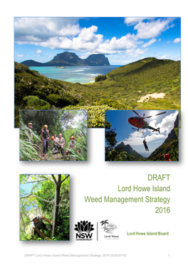 DRAFT Lord Howe Island Weed Management Strategy 2016