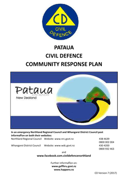 Pataua Civil Defence Community Response Plan