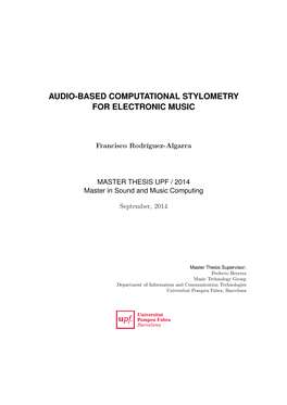 Audio-Based Computational Stylometry for Electronic Music