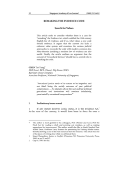 CHIN Tet Yung LLB (Lon), BCL (Oxon), Dip Econs (LSE); Barrister (Inner Temple); Associate Professor, National University of Singapore