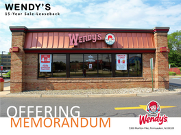 Wendy's Chain Offers Made-To-Order Burgers and Fries As Well As Such Alternative Menu Items As Baked Potatoes, Chili, and Salads