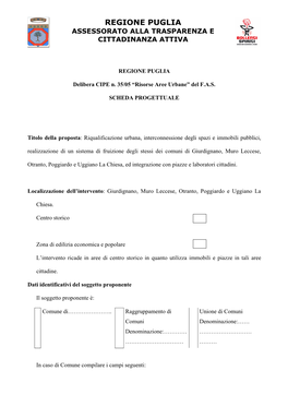 Regione Puglia Assessorato Alla Trasparenza E Cittadinanza Attiva