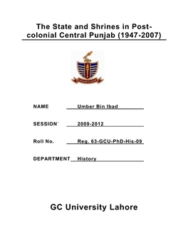 GC University Lahore