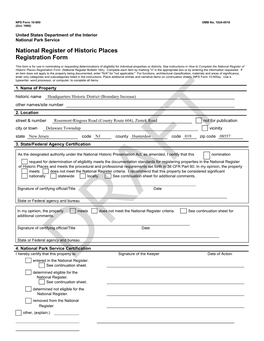 National Register of Historic Places Registration Form