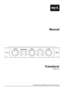 Transducer Model 2601