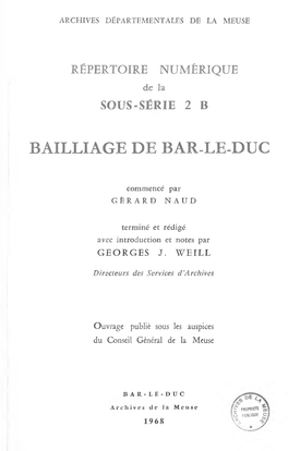 Bailliage De Bar-Le-Duc