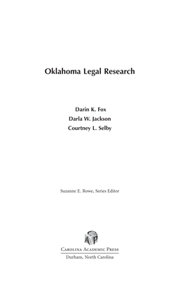 Oklahoma Legal Research
