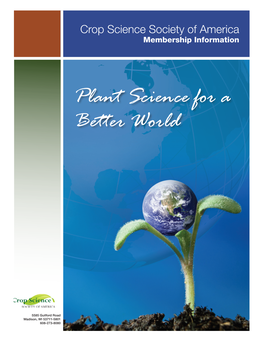Plant Science for a Better World