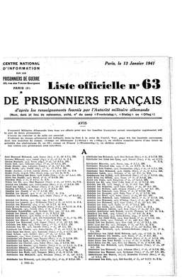 Liste Officielle 63 De Prisonniers Français 13 01 1941.Pdf