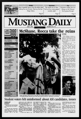 Mustang Daily, May 3, 1996