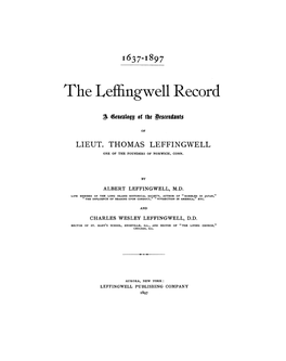 The Leffingwell Record