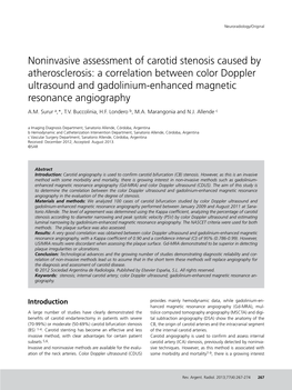 Noninvasive Assessment of Carotid Stenosis Caused by Atherosclerosis