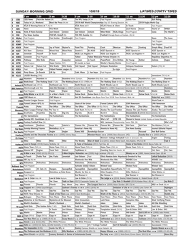 Sunday Morning Grid 10/6/19 Latimes.Com/Tv Times