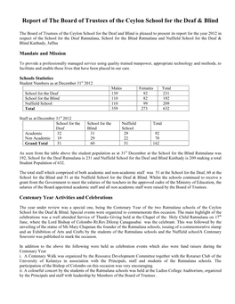 Student Numbers As at December 31St 2010