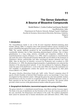 The Genus Galanthus: a Source of Bioactive Compounds