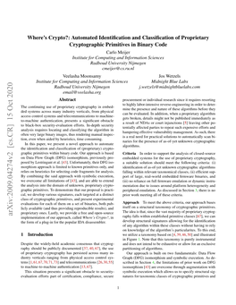 Arxiv:2009.04274V2 [Cs.CR] 15 Oct 2020