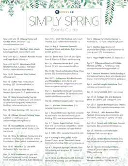 Simply Spring Events Guide