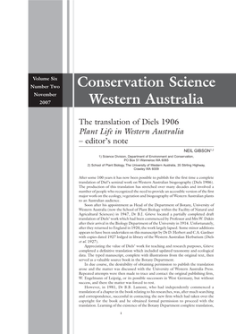 Conservation Science Western Australia