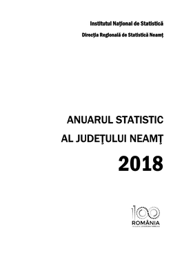 Anuarul Statistic Al Judeţului Neamţ 2018