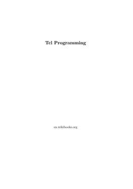 Tcl Programming