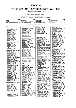 “ the Ceylon Government Gazette” January to June, 1954