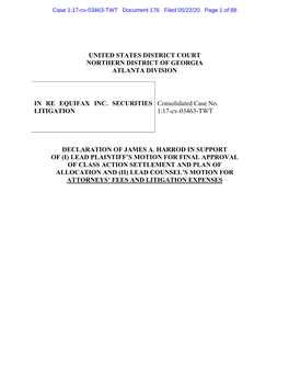 (I) Lead Plaintiff's Motion for Final Approval Of
