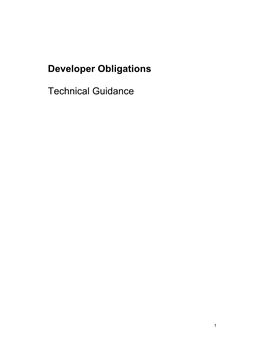 Developer Obligations Technical Guidance