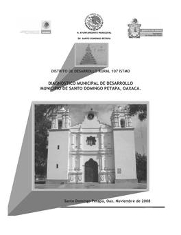 Diagnostico Municipal De Desarrollo Municipio De Santo Domingo Petapa, Oaxaca