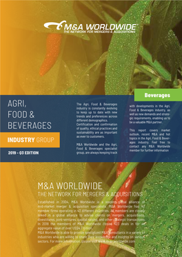 Agri, Food & Beverages