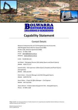 Capability Statement