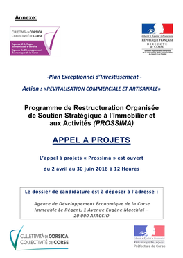 Appel a Projets