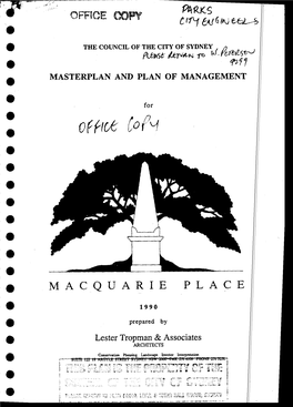 Macquarie Place Park Plan of Management And