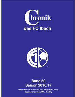 Chronik Saison 2016-17