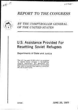 ID-76-85 U.S. Assistance Provided for Resettling Soviet Refugees