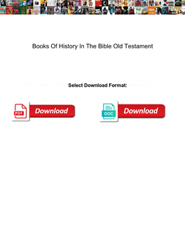 Books of History in the Bible Old Testament