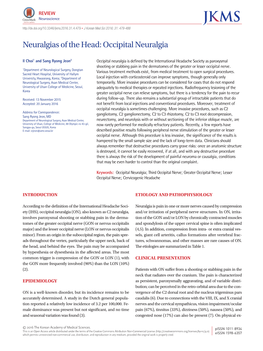 Occipital Neuralgia