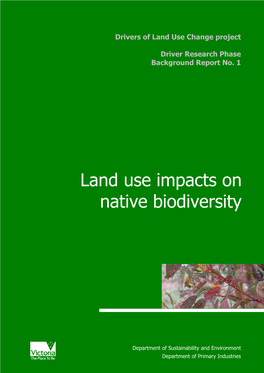 Land Use Impacts on Native Biodiversity