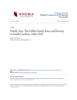 The Gibbs Family, Race, and Society In