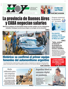 La Provincia De Buenos Aires Y CABA Negocian Salarios