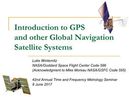 Introduction to GPS and Other Global Navigation Satellite Systems