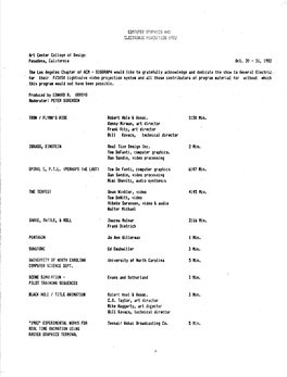 Computer Graphics and Electronic Perception, 1982