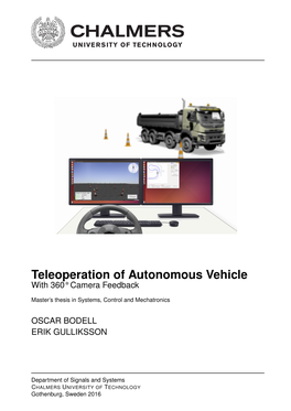 Teleoperation of Autonomous Vehicle with 360° Camera Feedback