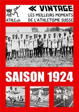 La Saison 1924 De L'athlétisme Suisse