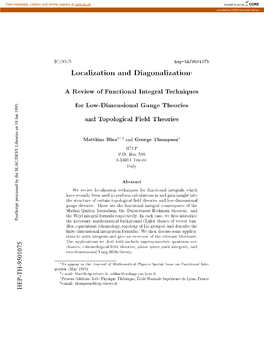 Localization and Diagonalization: a Review of Functional