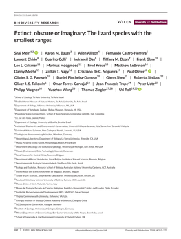 The Lizard Species with the Smallest Ranges