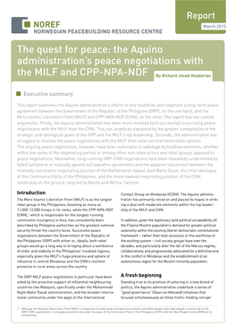 The Aquino Administration's Peace Negotiations with the MILF And