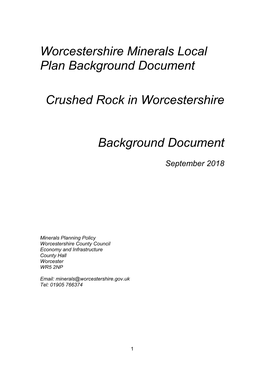 Crushed Rock in Worcestershire