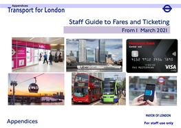 Staff Guide to Fares and Ticketing from 1 March 2021