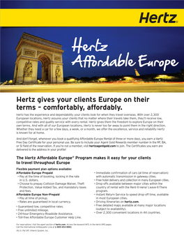 Hertz Affordable Europe