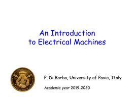 An Introduction to Electrical Machines